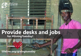 Provide desks and jobs for #GivingTuesday